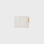 COMPACT WALLET TRIOMPHE CHARMS IN GRAINED CALFSKIN RICE - Image 4